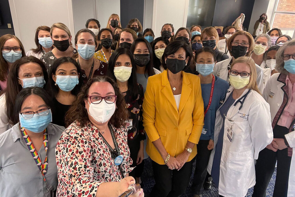 A selfie from the FWIM Meet and Greet event with Rochelle P. Walensky, MD, MPH, Director of the Center for Disease Control and Prevention on March 2, 2022.