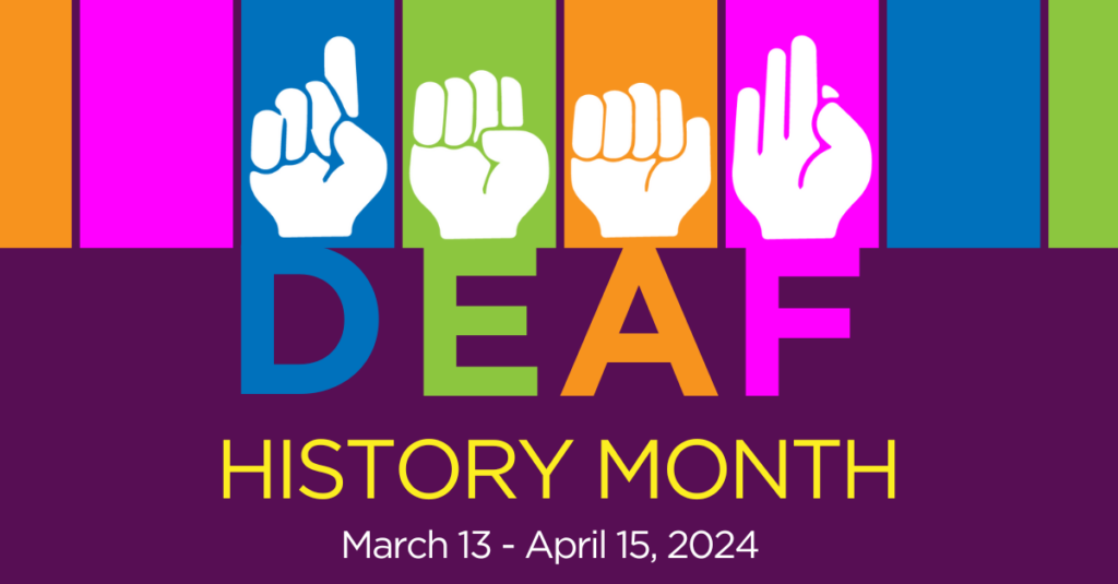 Deaf History Month banner
